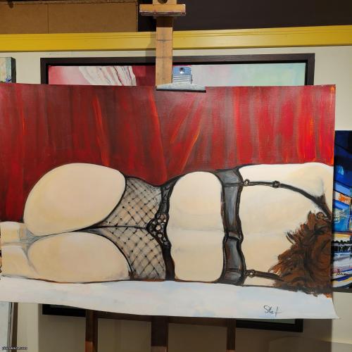 Acryl painting This is not Victoria's Secret  on Paper 70 x 100 cm, No frame