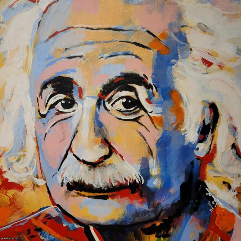 Original Acryl Painting E=MC2  120 x 100 cm, Albert Einstein.