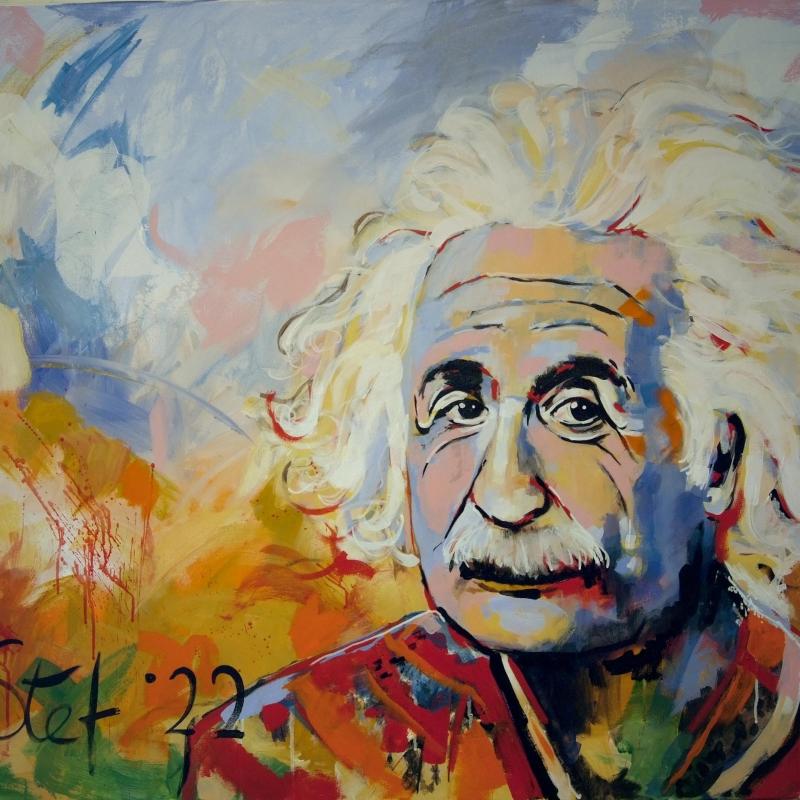 Original Acryl Painting E=MC2  120 x 100 cm, Albert Einstein.