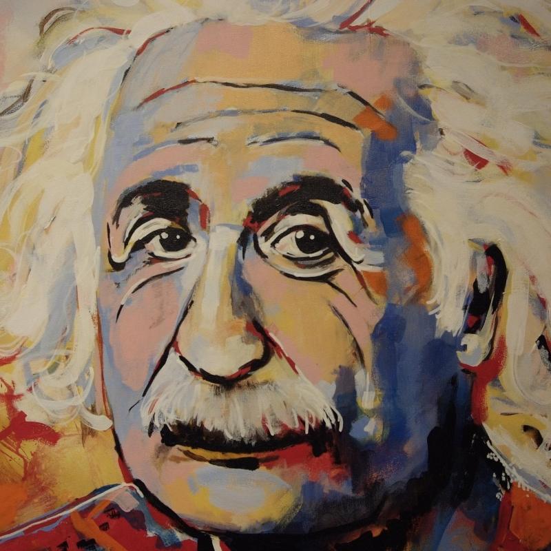 Original Acryl Painting E=MC2  120 x 100 cm, Albert Einstein.