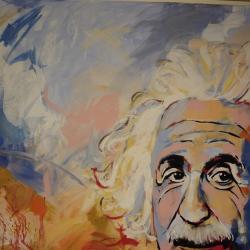 Original Acryl Painting E=MC2  120 x 100 cm, Albert Einstein.